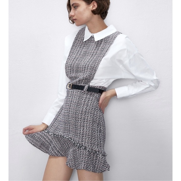 Zara pinafore Tweed Dress - Picture 3 of 8